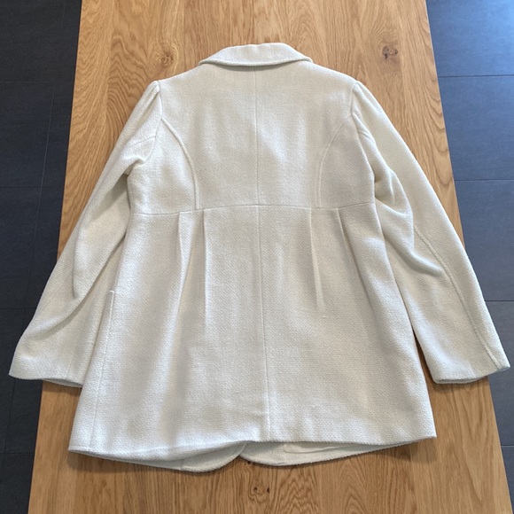 Coffee Shop Cream Colored Pea Coat - Picture 2 of 10